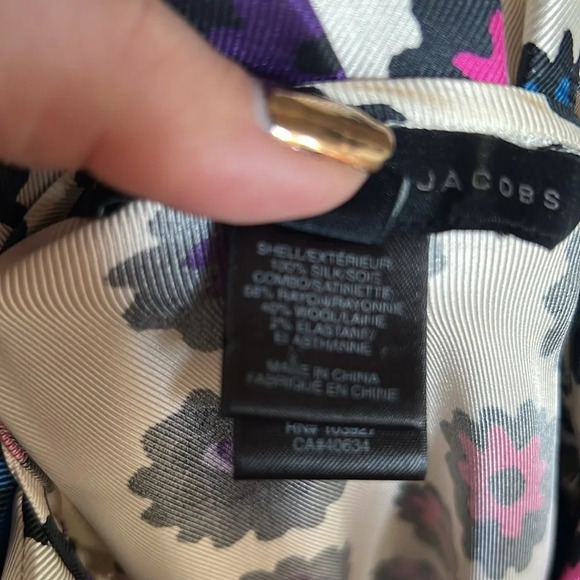 Marc by Marc Jacobs Cream Silk Dress with Florla Pattern and Ruffle Detail - 4 - Picture 12 of 12